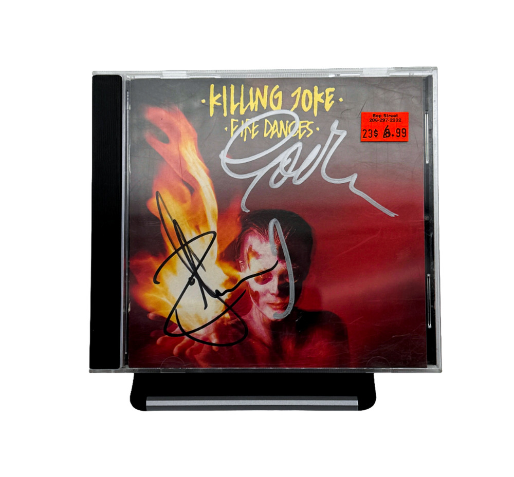 Killing Joke Fire Dances CD EGCD60 Signed Jaz Coleman + 1 Autograph Rare